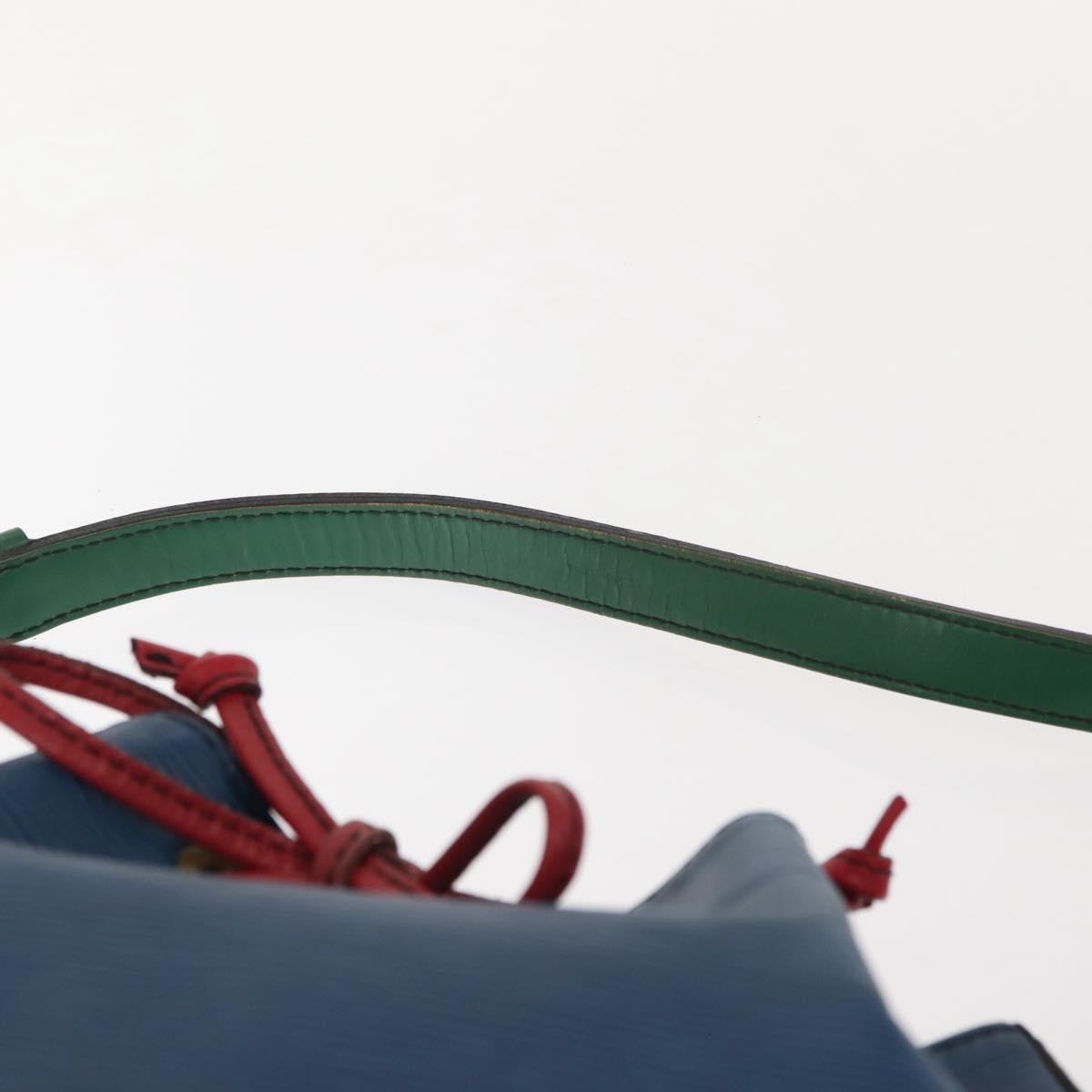 LOUIS VUITTON Epi Tricolor Noe Shoulder Bag Blue Red Green M44082 LV Auth 151096