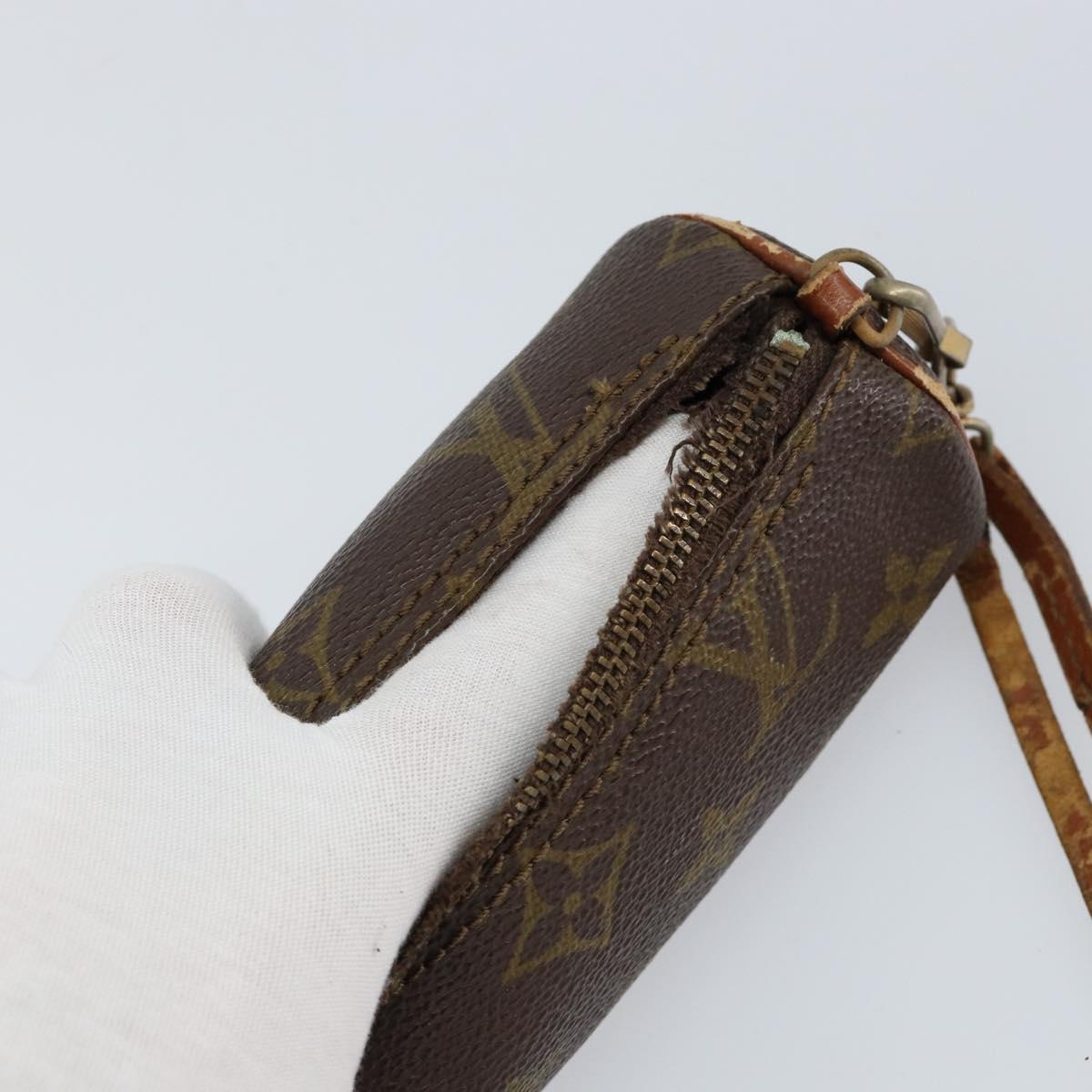 LOUIS VUITTON Monogram Papillon Pouch LV Auth 151116