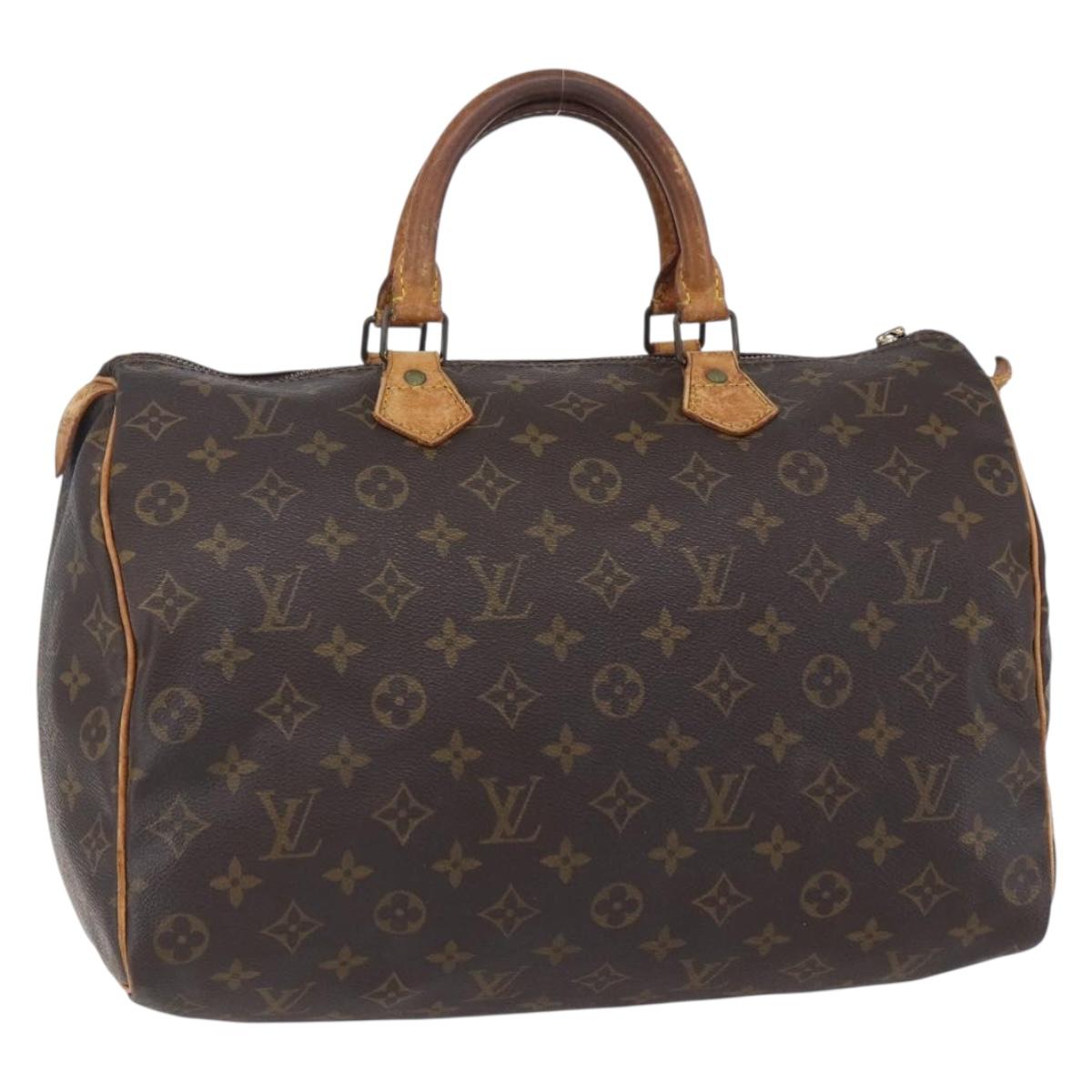 LOUIS VUITTON Monogram Speedy 35 Hand Bag M41524 LV Auth 151129