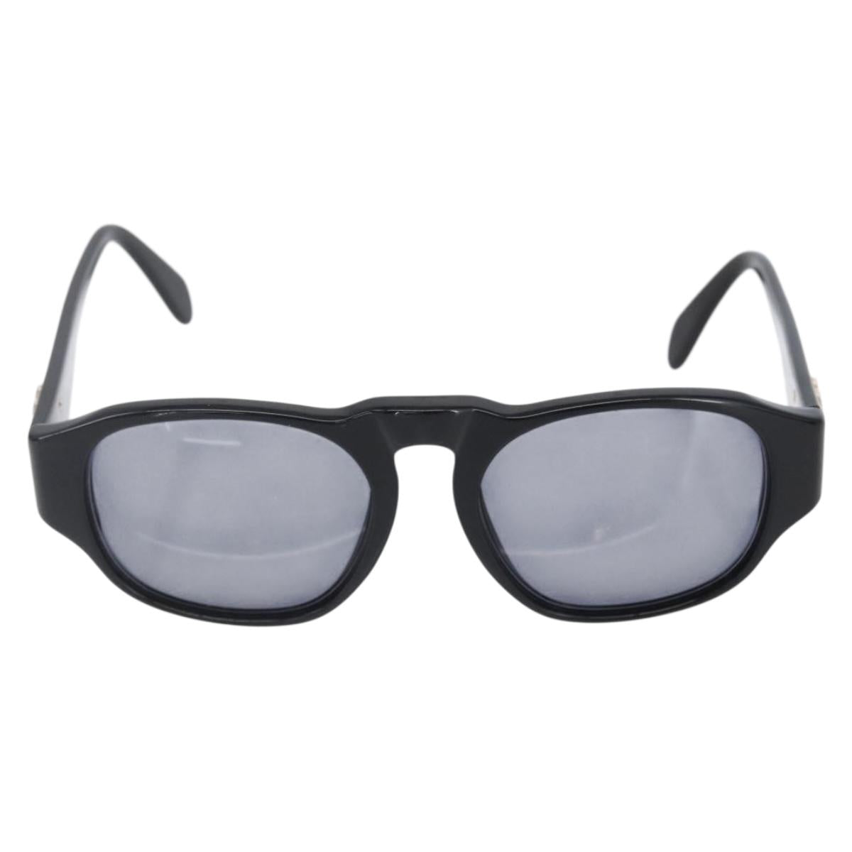 CHANEL COCO Mark Sunglasses plastic Black 01452 94305 CC Auth 151143