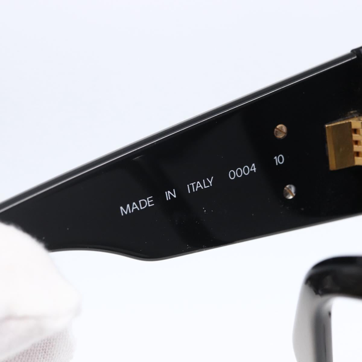 CHANEL COCO Mark Sunglasses plastic Black CC Auth 151144