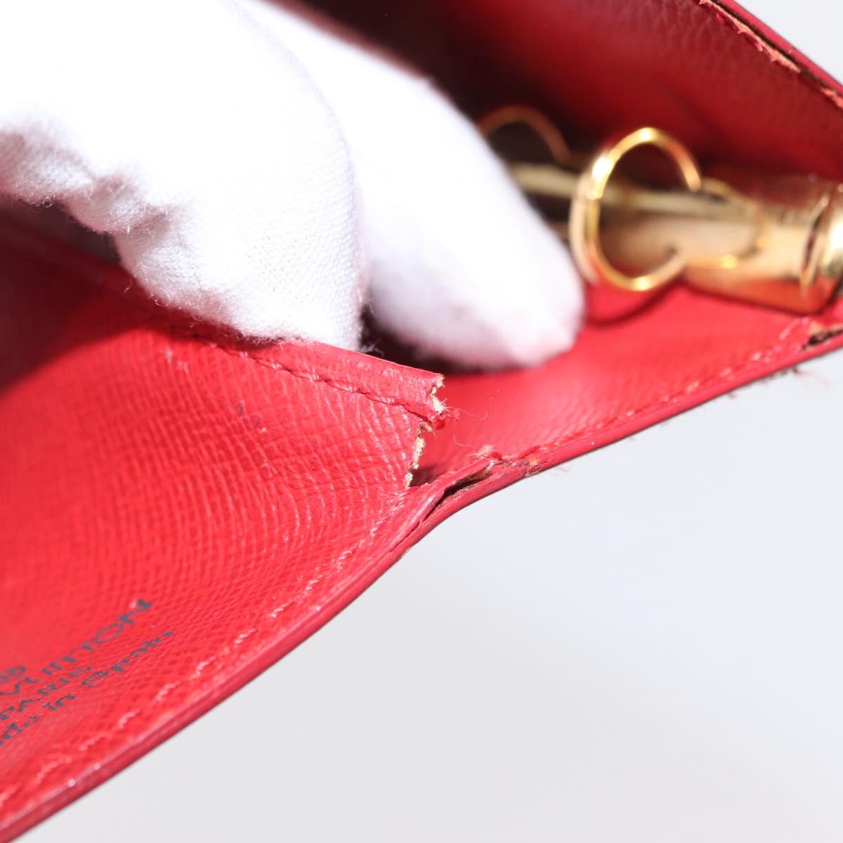 LOUIS VUITTON Epi Agenda Day Planner Cover 2 Set Red Brown LV Auth 151146