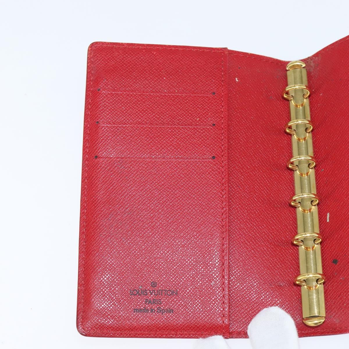LOUIS VUITTON Epi Agenda PM Day Planner Cover Red R20057 LV Auth 151147