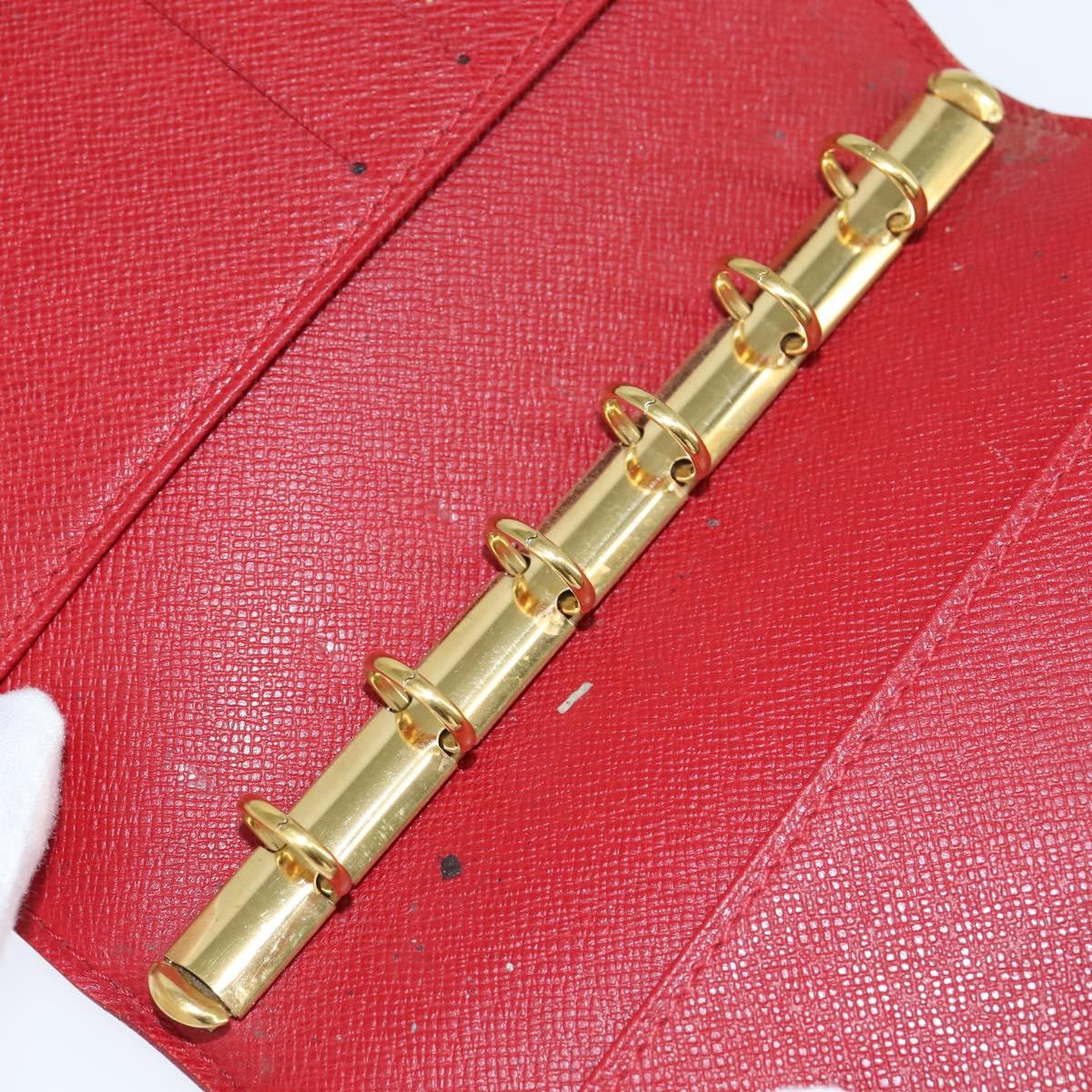 LOUIS VUITTON Epi Agenda PM Day Planner Cover Red R20057 LV Auth 151147