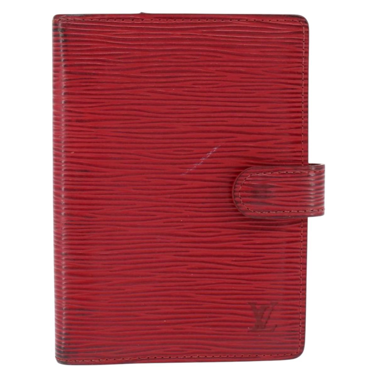 LOUIS VUITTON Epi Agenda PM Day Planner Cover Red R20057 LV Auth 151147