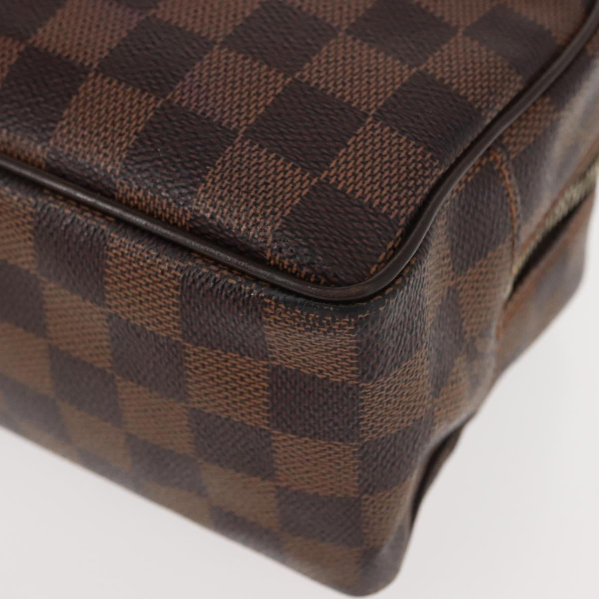 LOUIS VUITTON Damier Ebene Trousse Toilette25 Clutch Bag N47624 LV Auth 151153