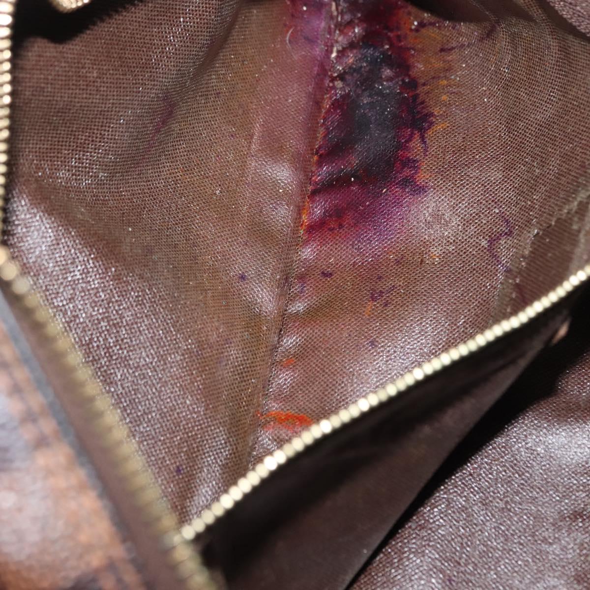 LOUIS VUITTON Damier Ebene Trousse Toilette25 Clutch Bag N47624 LV Auth 151153