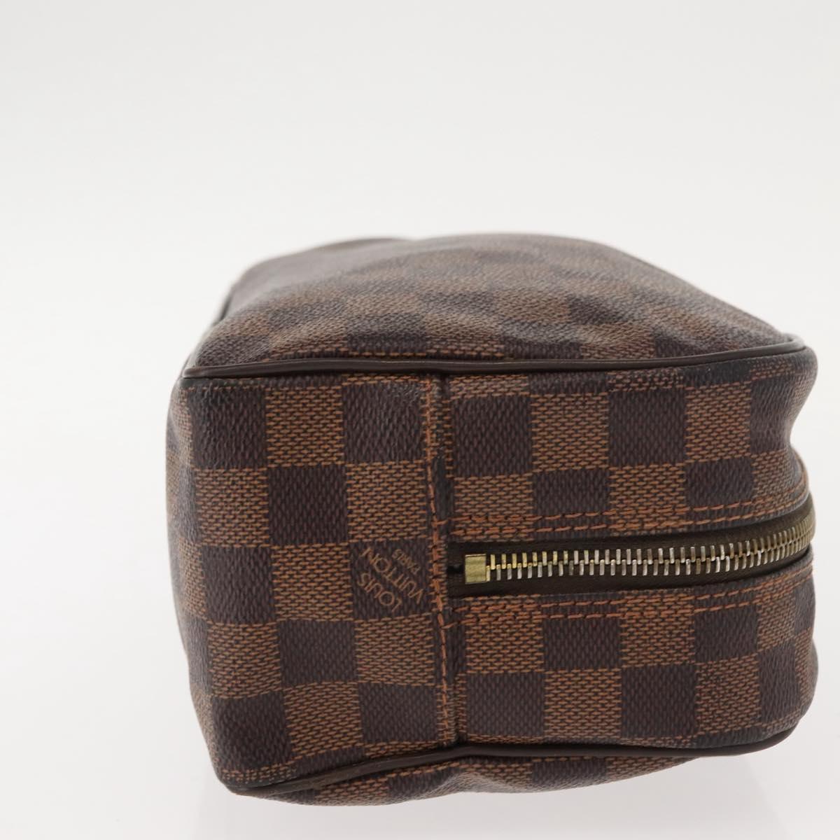 LOUIS VUITTON Damier Ebene Trousse Toilette25 Clutch Bag N47624 LV Auth 151153