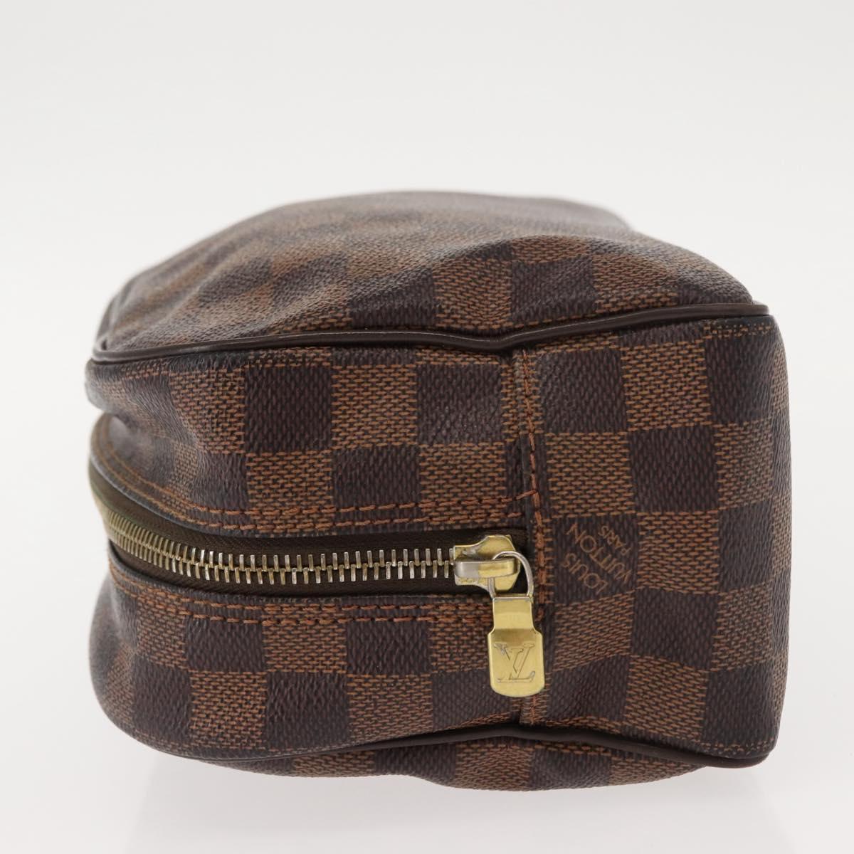 LOUIS VUITTON Damier Ebene Trousse Toilette25 Clutch Bag N47624 LV Auth 151153