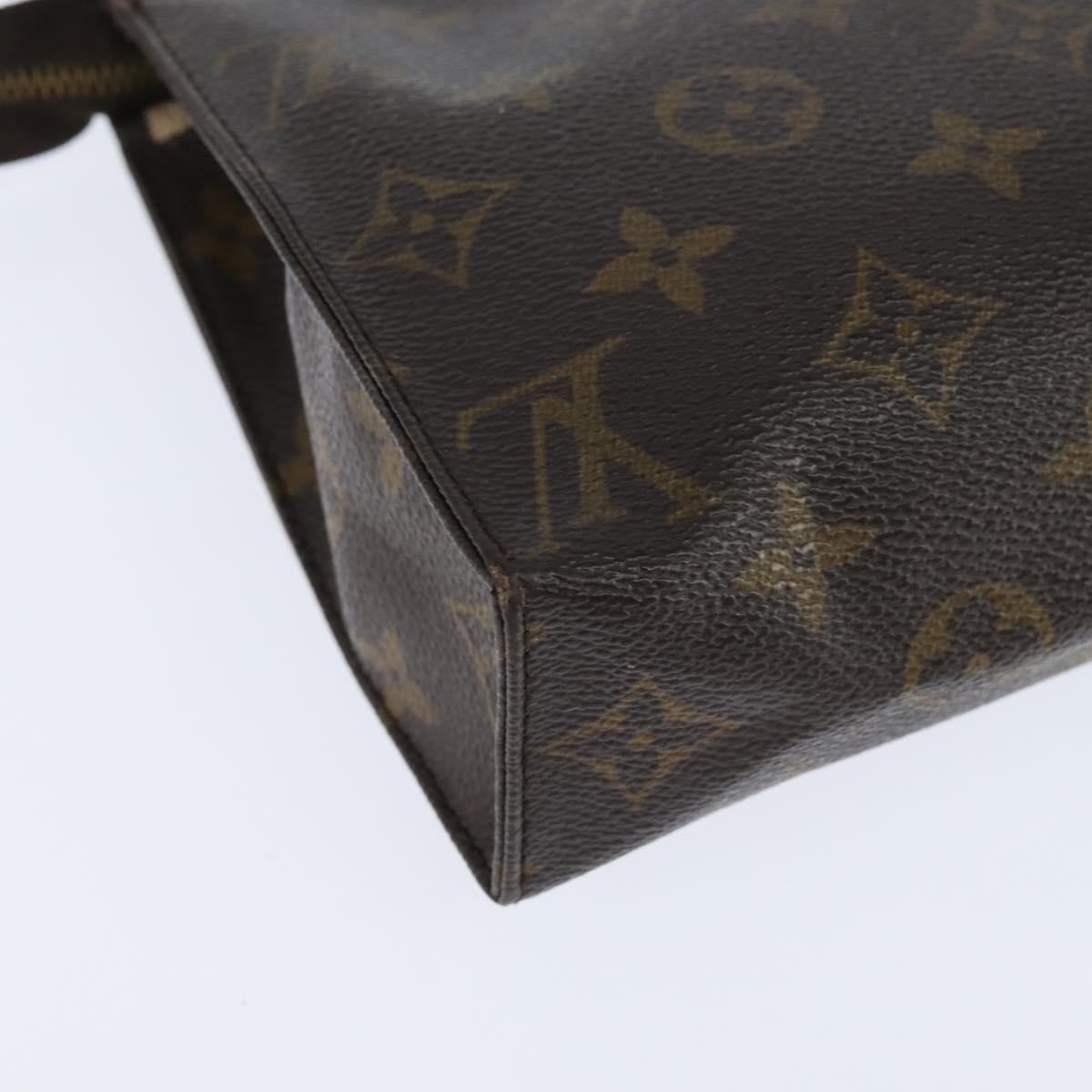 LOUIS VUITTON Monogram Poche Toilette 19 Pouch M47544 LV Auth 151166