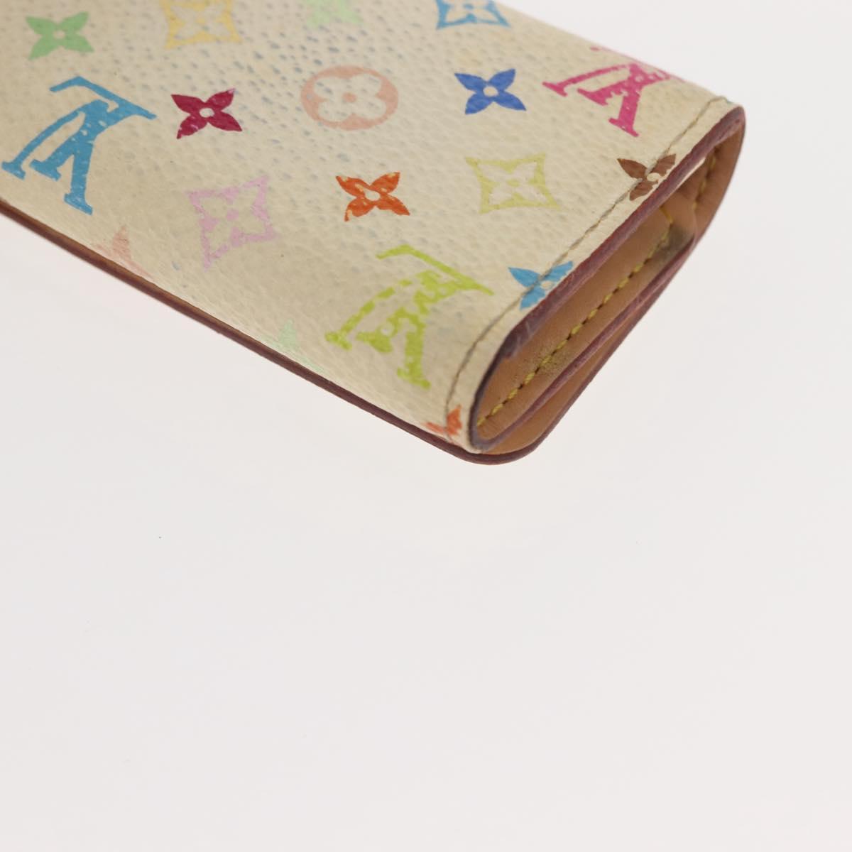 LOUIS VUITTON Monogram Multicolor Multicles 4 Key Case White M93731 Auth 151171