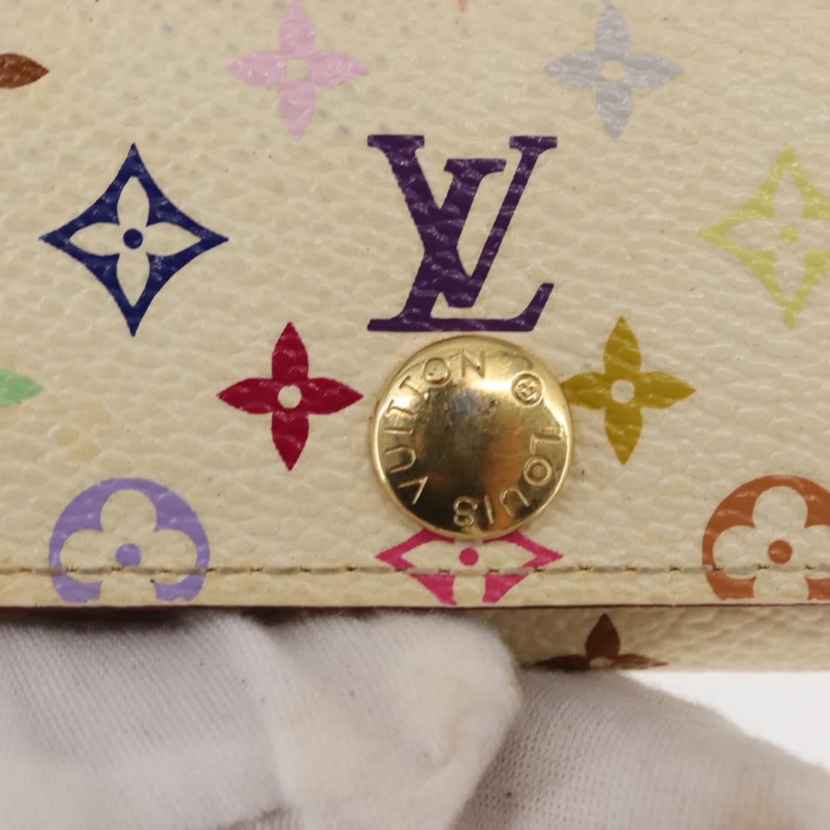LOUIS VUITTON Monogram Multicolor Multicles 4 Key Case White M93731 Auth 151171