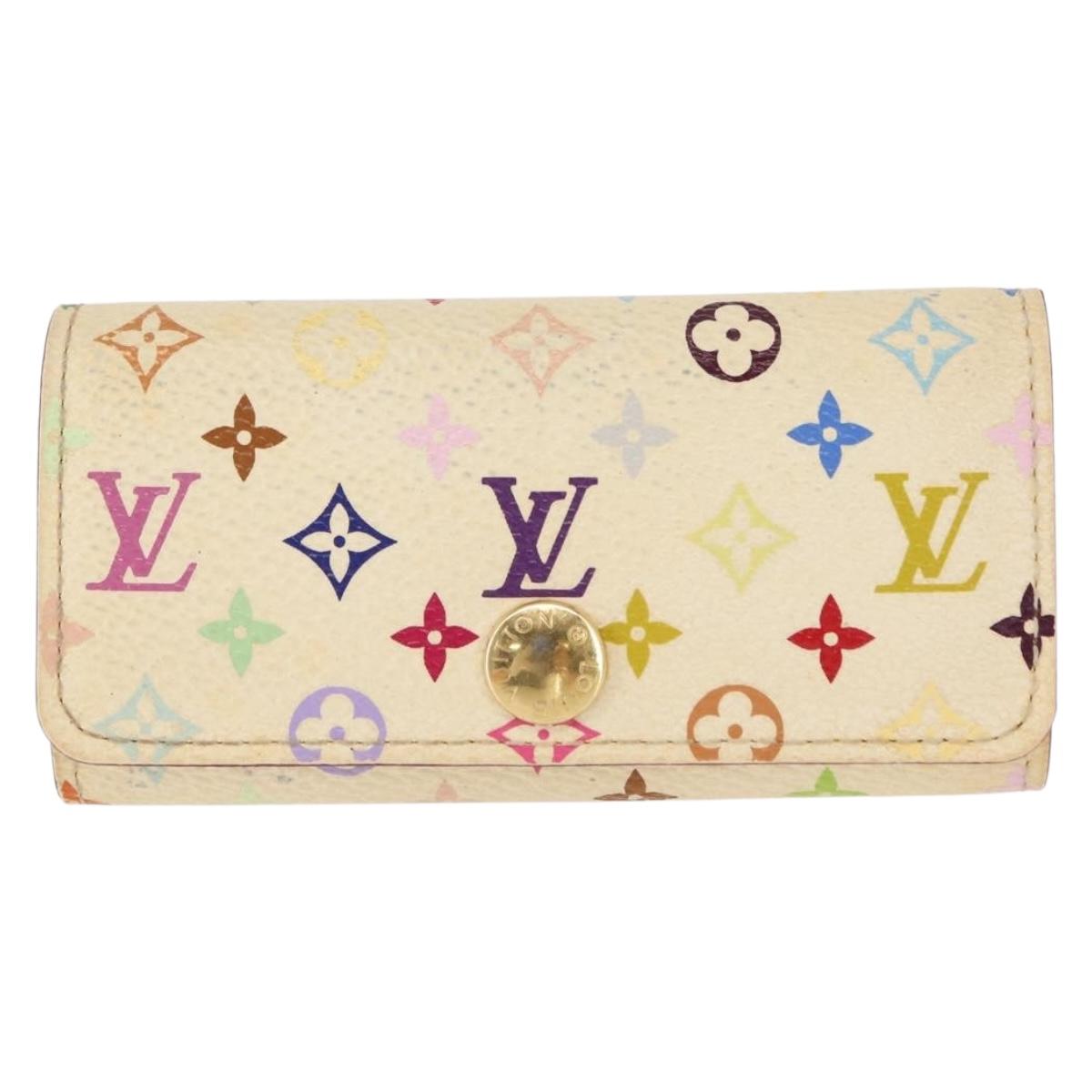 LOUIS VUITTON Monogram Multicolor Multicles 4 Key Case White M93731 Auth 151171