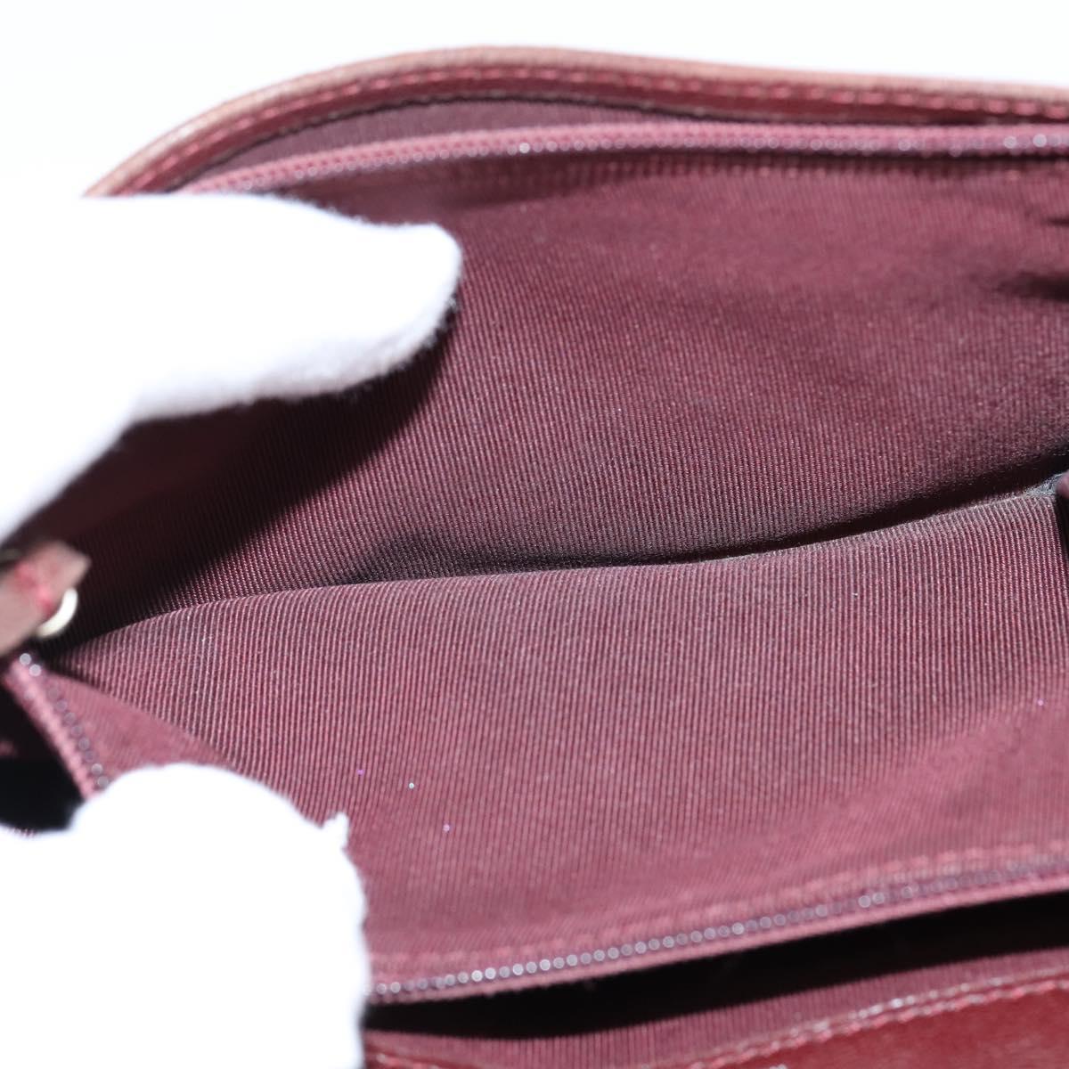 CHANEL Matelasse Long Wallet Lamb Skin Black Silver CC Auth 151173