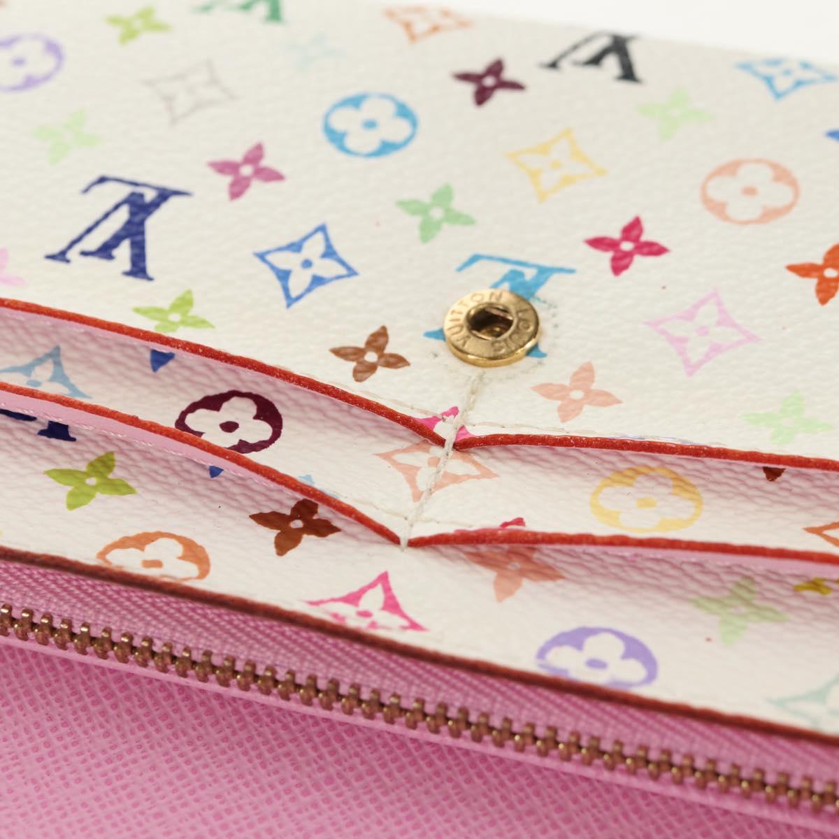 LOUIS VUITTON Multicolor Portefeuille Sarah Long White M93532 LV Auth 151181V