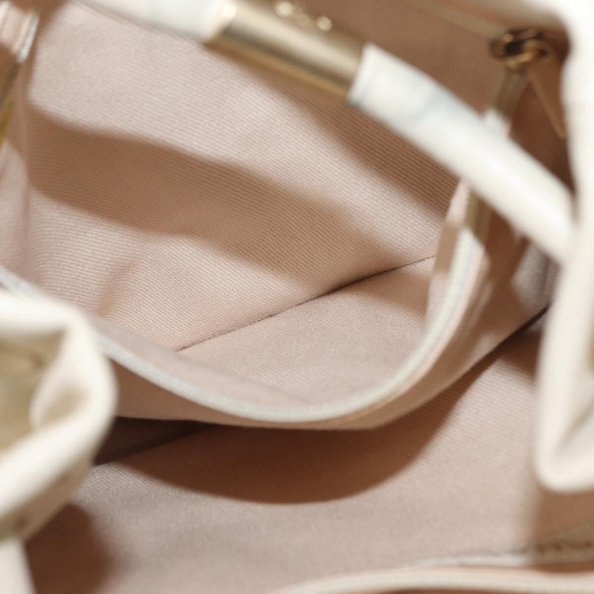 CHANEL Camelia Tote Bag Leather Ivory Gold CC Auth 151193V