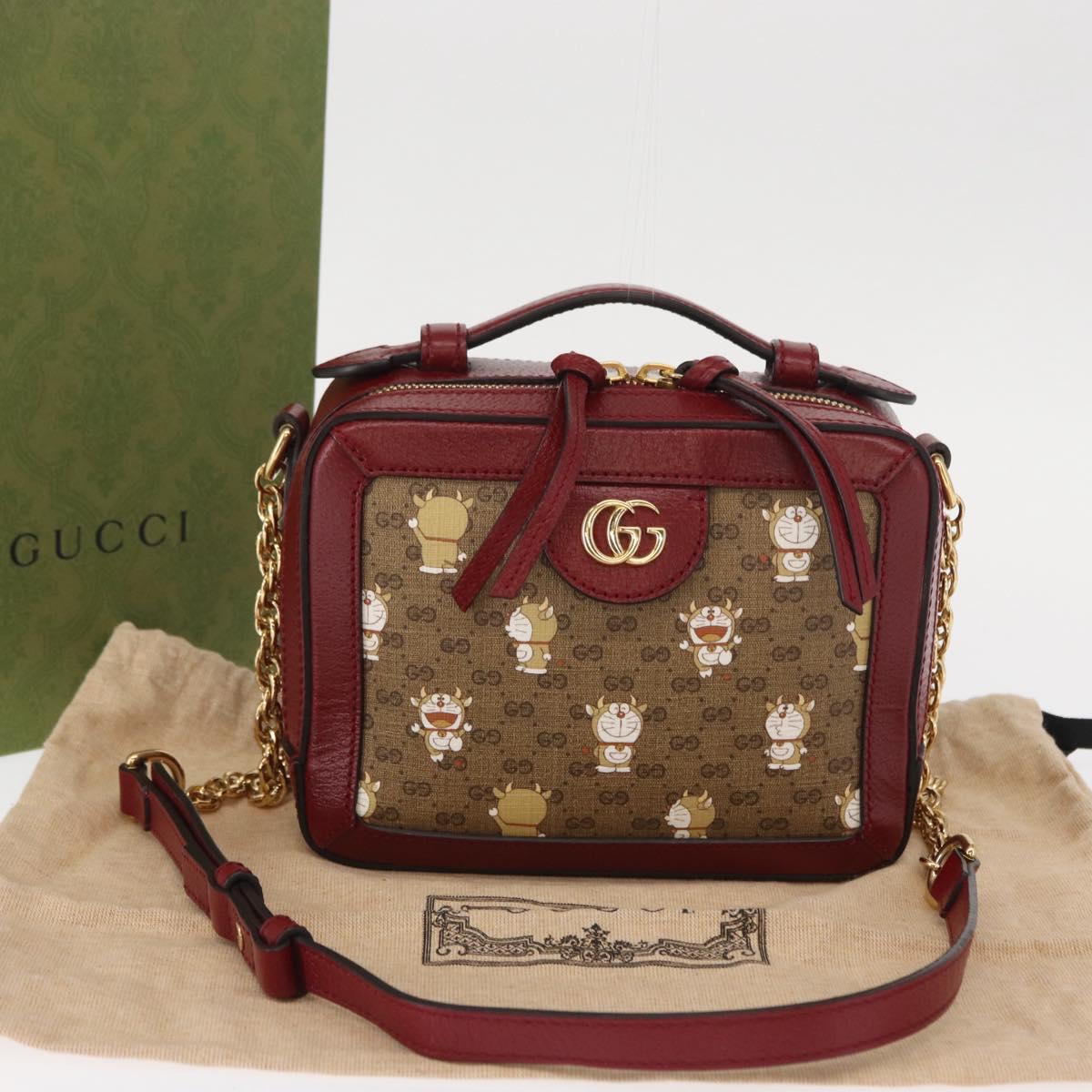 GUCCI Micro GG Supreme Doraemon Collaboration Bag PVC 655596 Auth 151200SAM