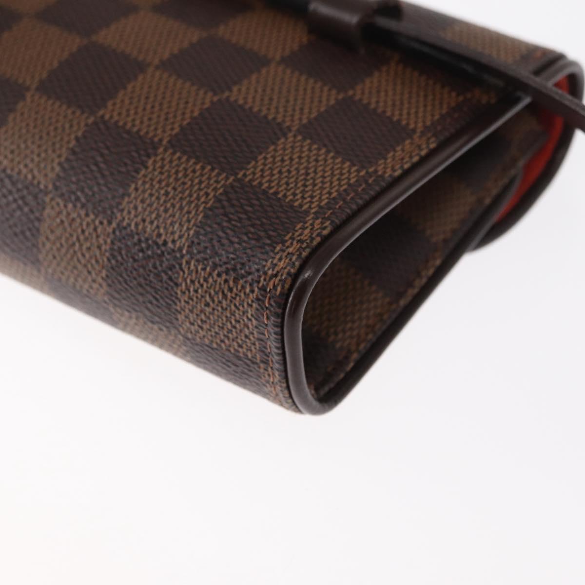 LOUIS VUITTON Damier Ebene Pochette Florentine Waist Bag N51856 LV Auth 151202V