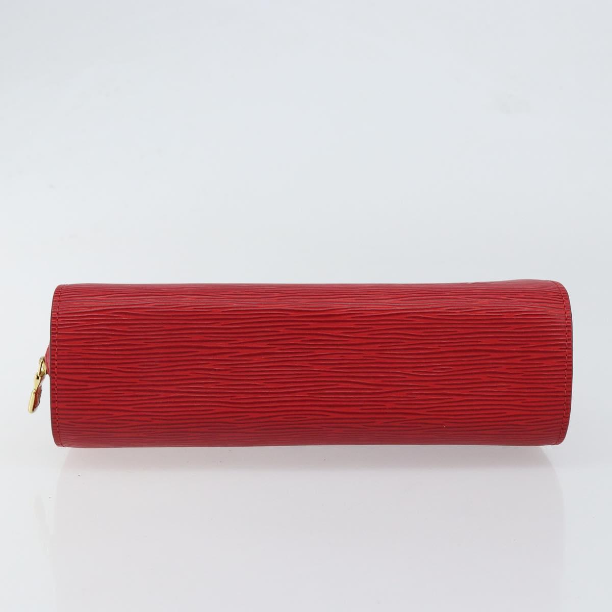 LOUIS VUITTON Epi Dauphine MM Pouch Red M48457 LV Auth 151231