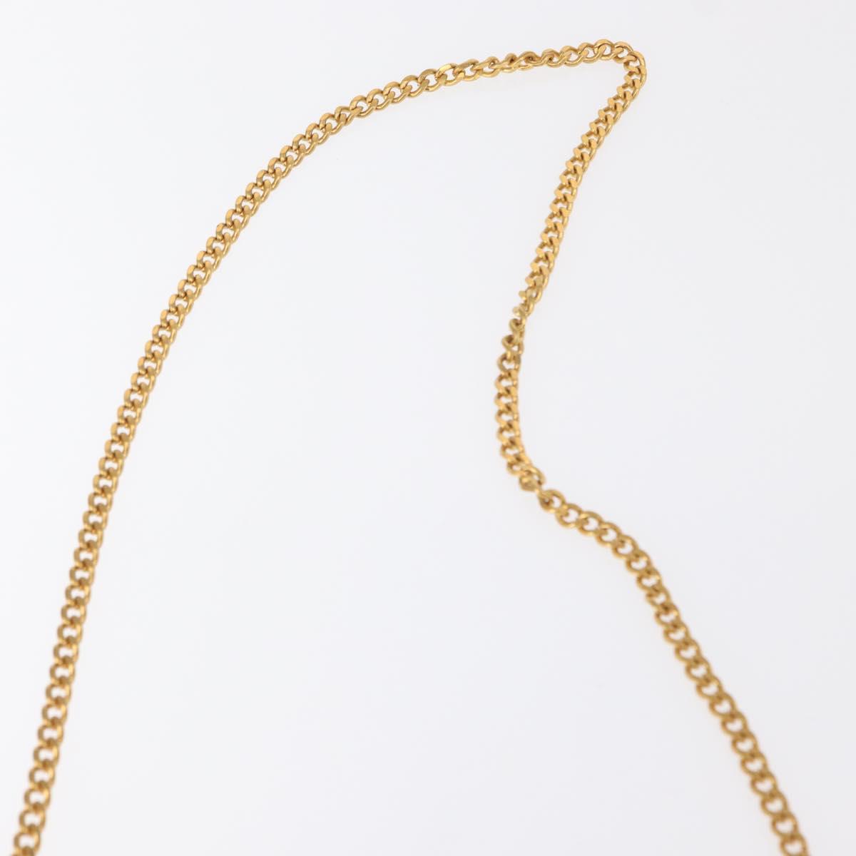 Christian Dior Trotter Canvas Chain Shoulder Bag Red Gold Auth 151235