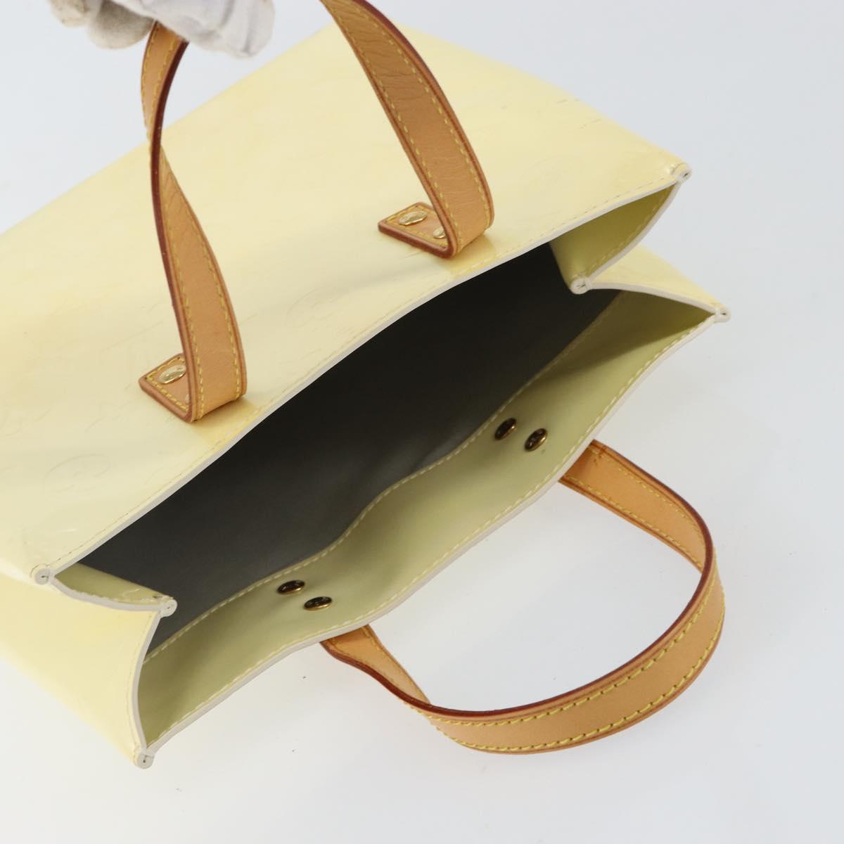 LOUIS VUITTON Monogram Vernis Reade PM Hand Bag Perle M91336 LV Auth 151238