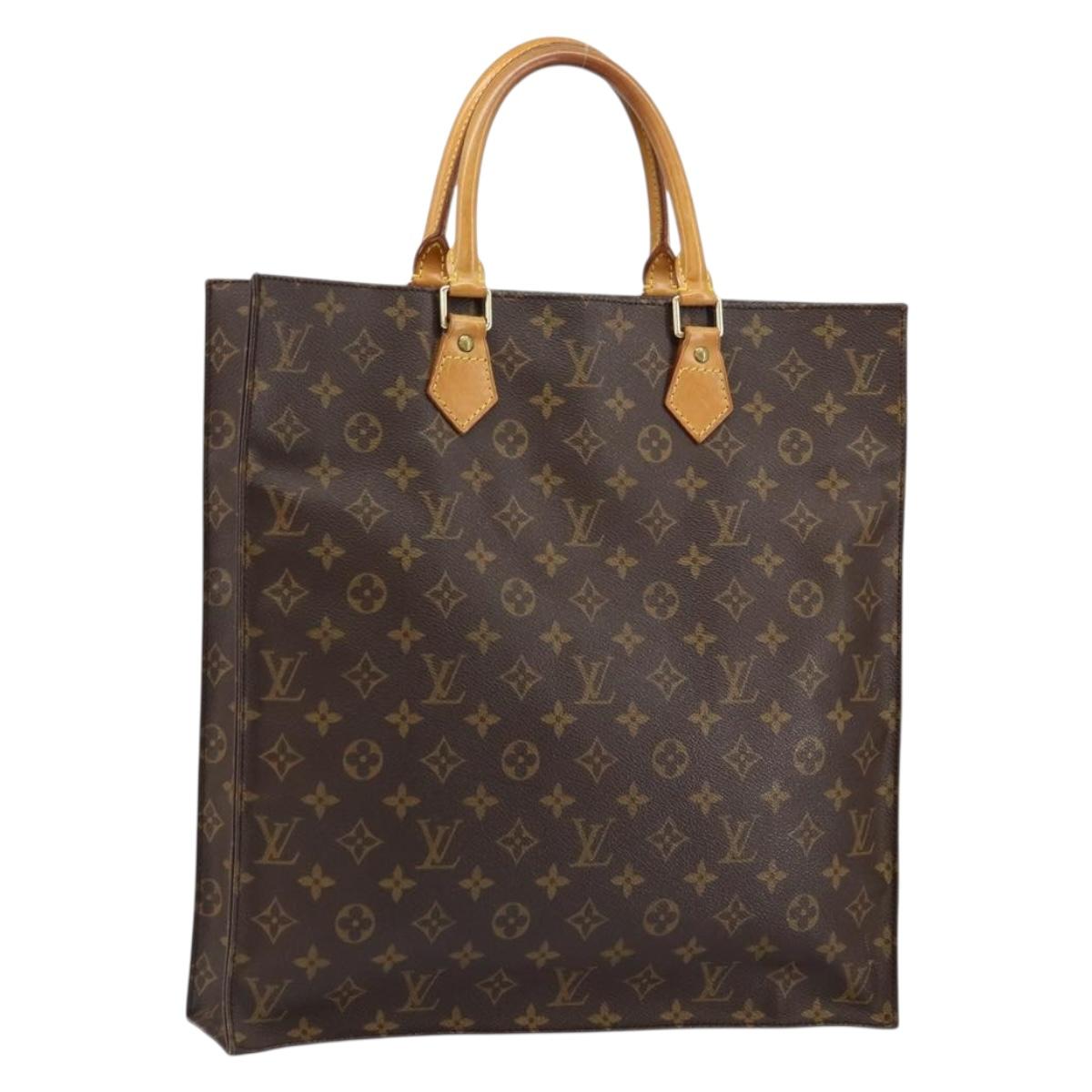 LOUIS VUITTON Monogram Sac Plat Hand Bag M51140 LV Auth 151249