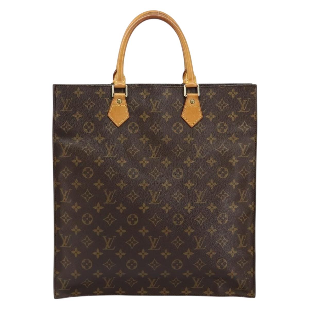LOUIS VUITTON Monogram Sac Plat Hand Bag M51140 LV Auth 151249