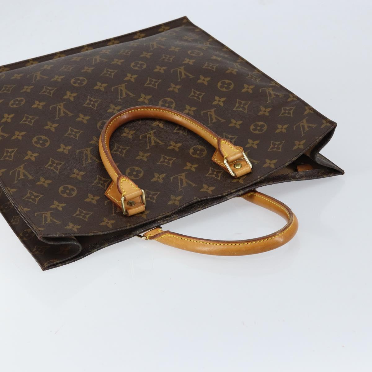 LOUIS VUITTON Monogram Sac Plat Hand Bag M51140 LV Auth 151249