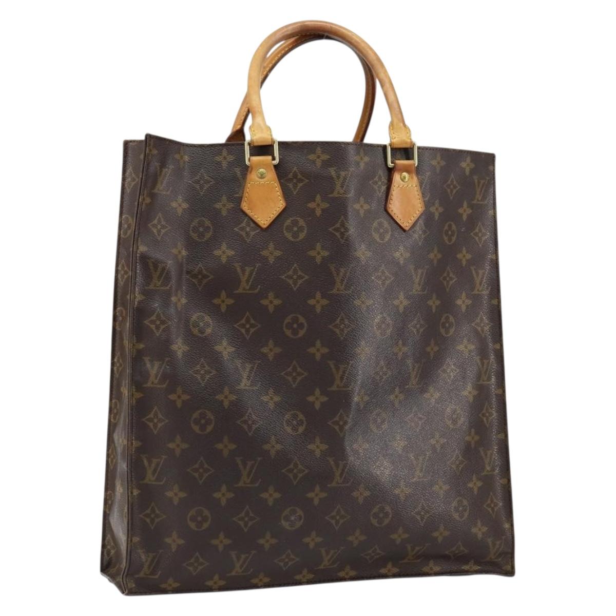 LOUIS VUITTON Monogram Sac Plat Hand Bag M51140 LV Auth 151250