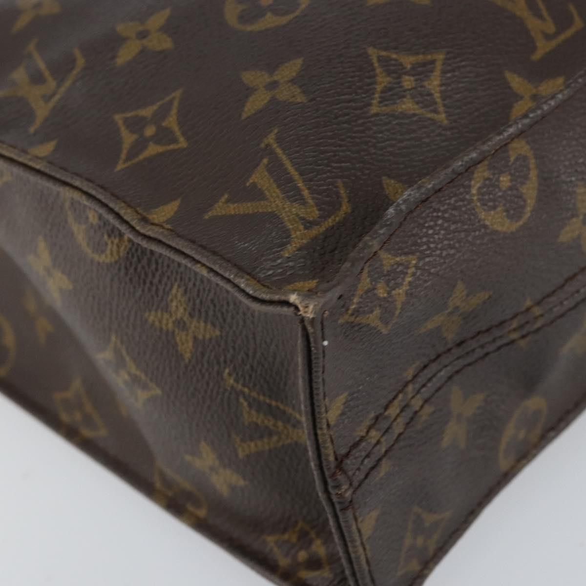 LOUIS VUITTON Monogram Sac Plat Hand Bag M51140 LV Auth 151250