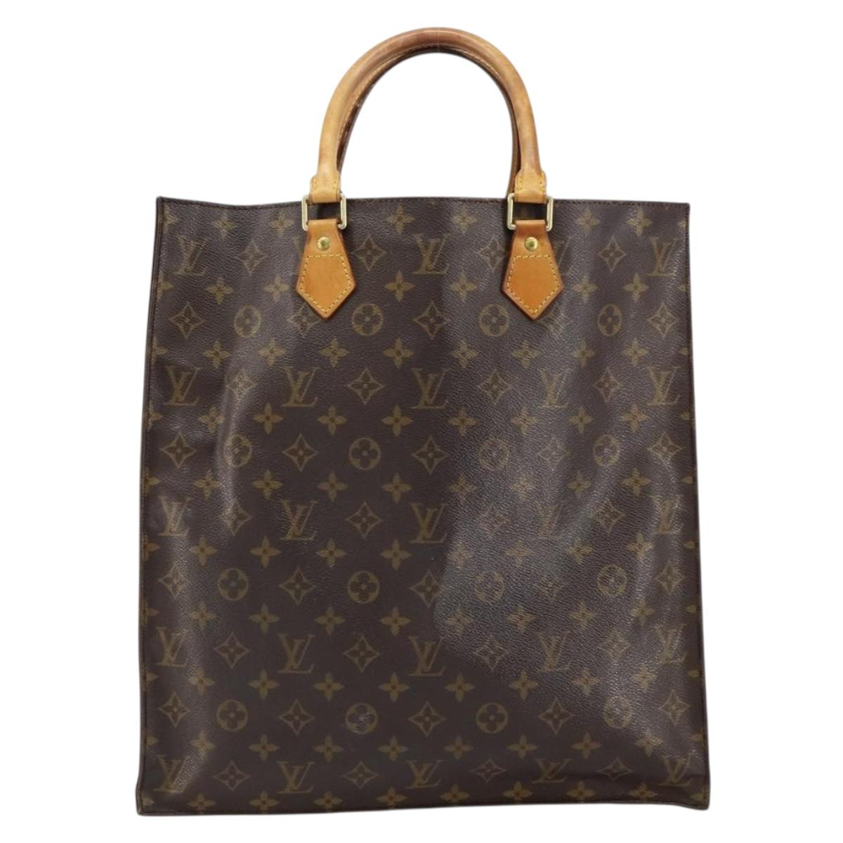 LOUIS VUITTON Monogram Sac Plat Hand Bag M51140 LV Auth 151250