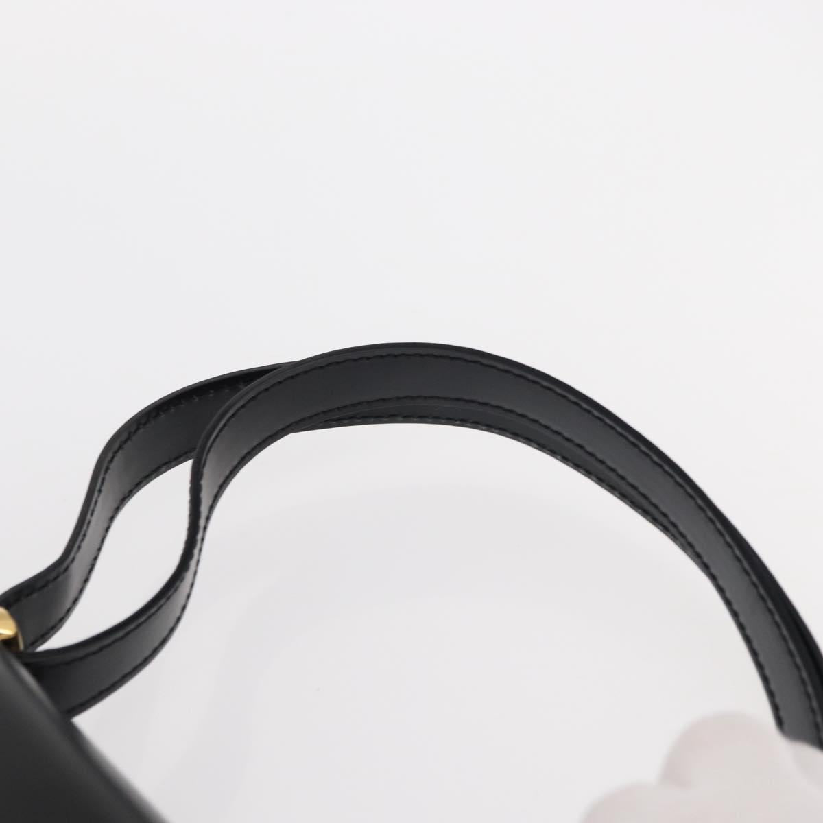 BALLY Shoulder Bag Leather Black Gold Auth 151255