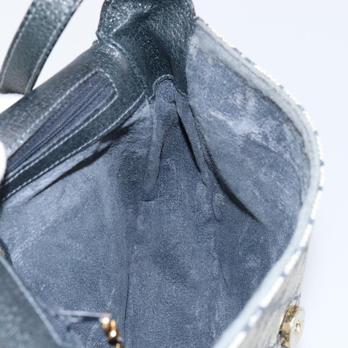 GUCCI GG Supreme Sherry Line Shoulder Bag Navy Gold 001 115 0914 Auth 151271