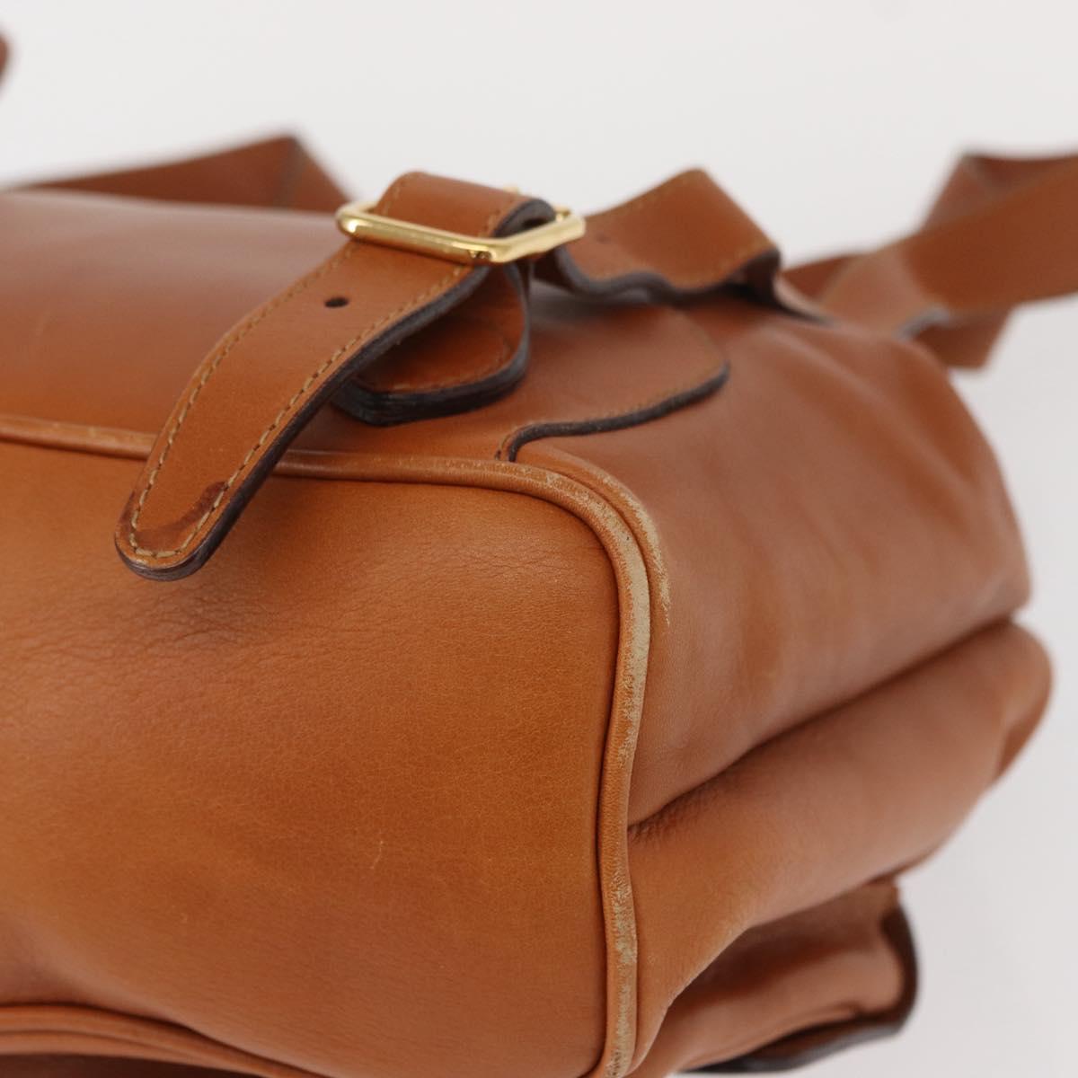 GUCCI Bamboo Backpack Leather Brown Gold 003 2058 0016 Auth 151272