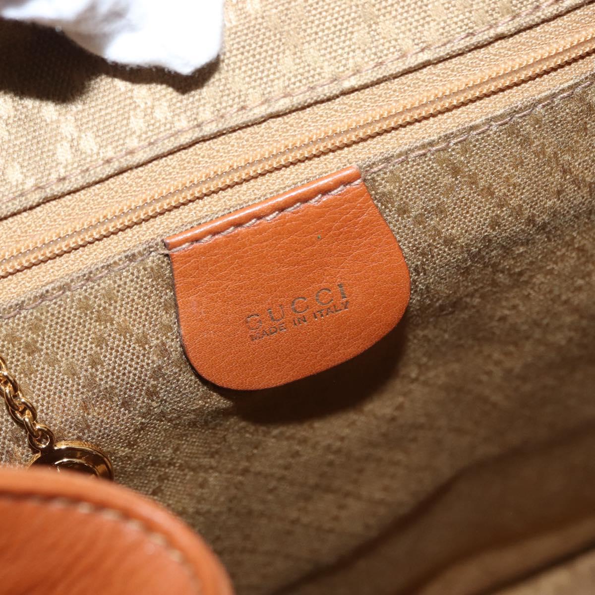 GUCCI Bamboo Backpack Leather Brown Gold 003 2058 0016 Auth 151272