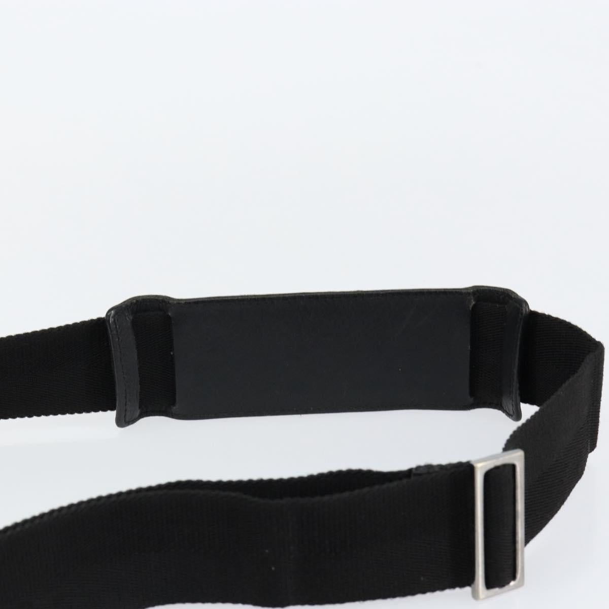 GUCCI GG Canvas Shoulder Bag Black Silver 146236 Auth 151273