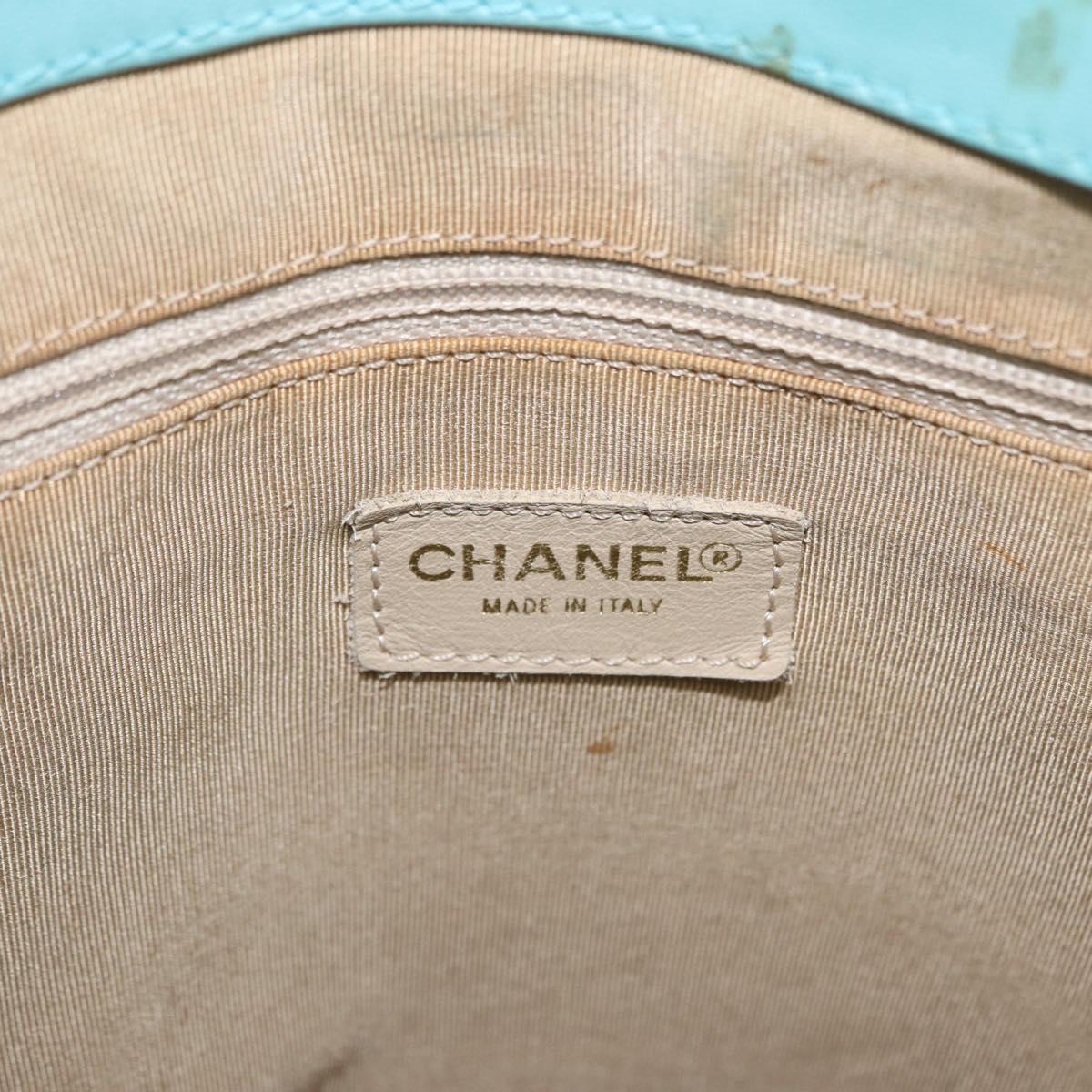 CHANEL Hand Bag Enamel Multicolor Gold CC Auth 151278