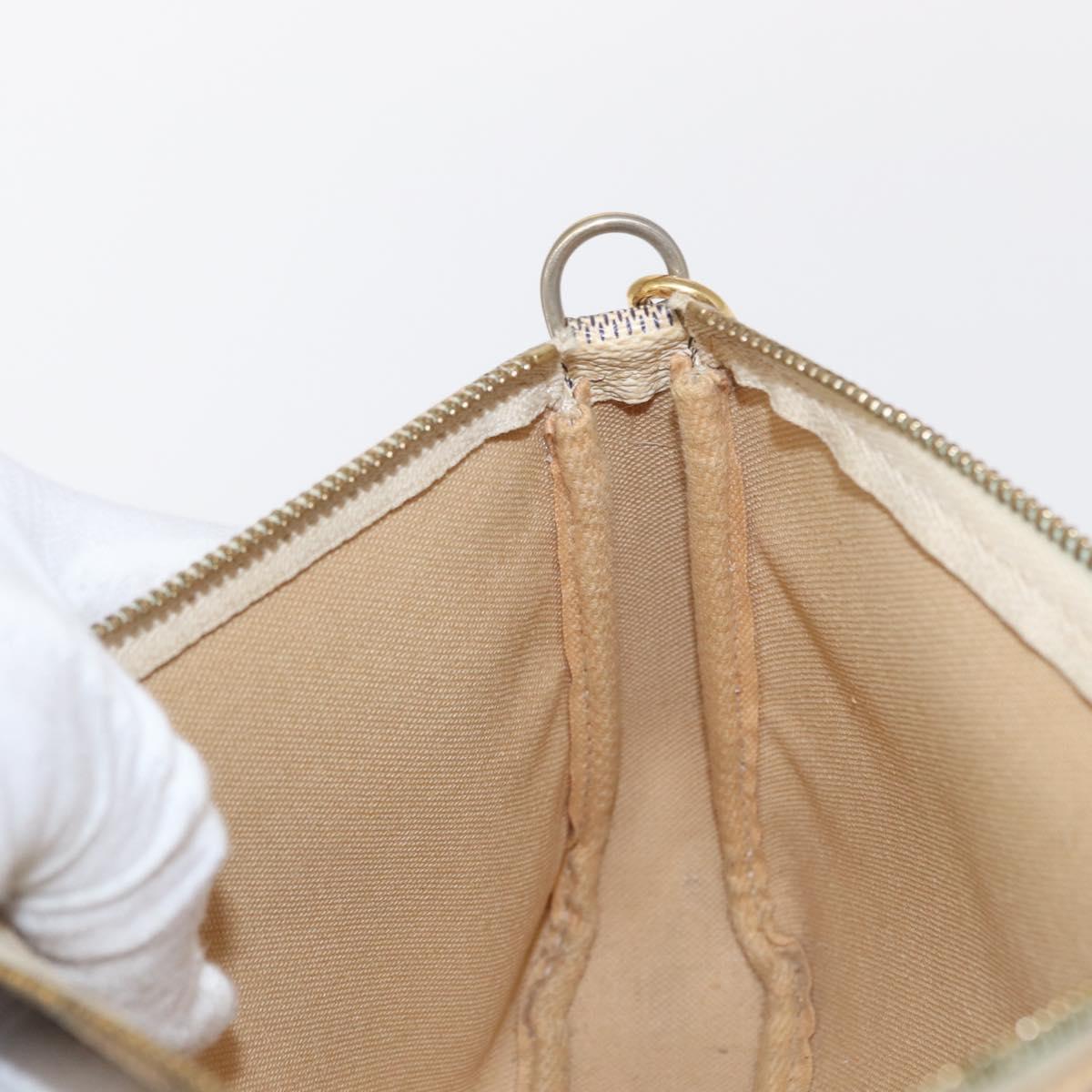 LOUIS VUITTON Damier Azur Pochette Accessoires Pouch N51986 LV Auth 151289