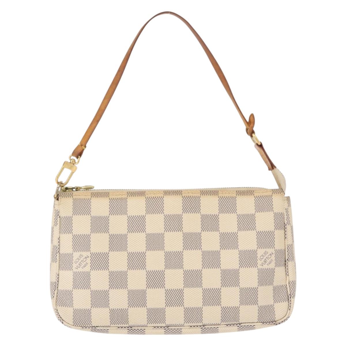 LOUIS VUITTON Damier Azur Pochette Accessoires Pouch N51986 LV Auth 151289