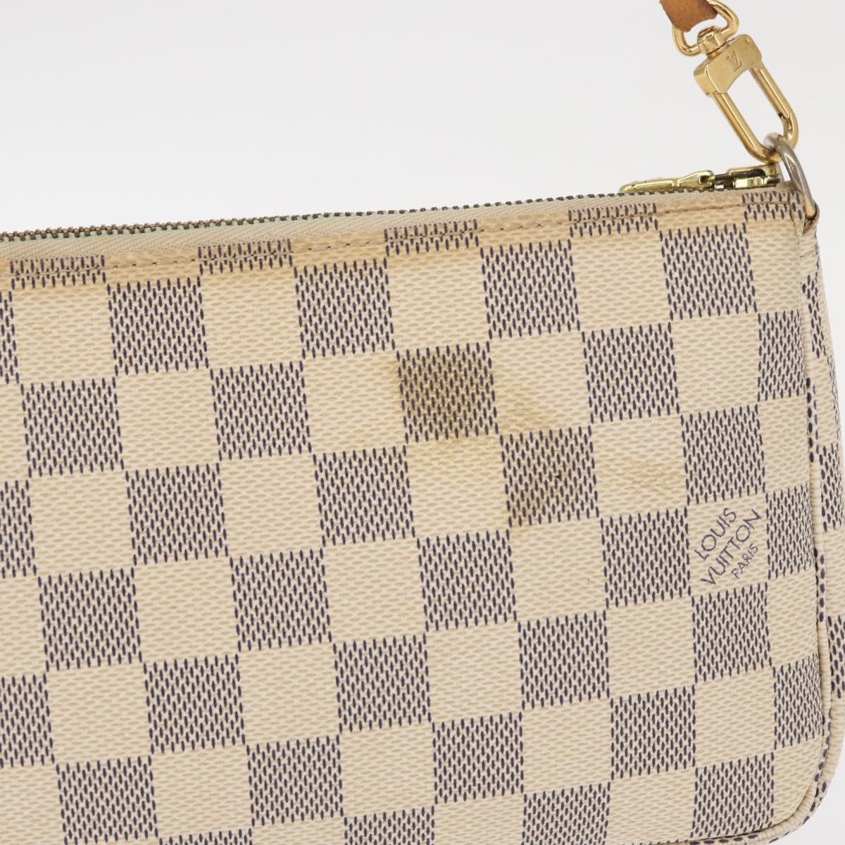 LOUIS VUITTON Damier Azur Pochette Accessoires Pouch N51986 LV Auth 151289