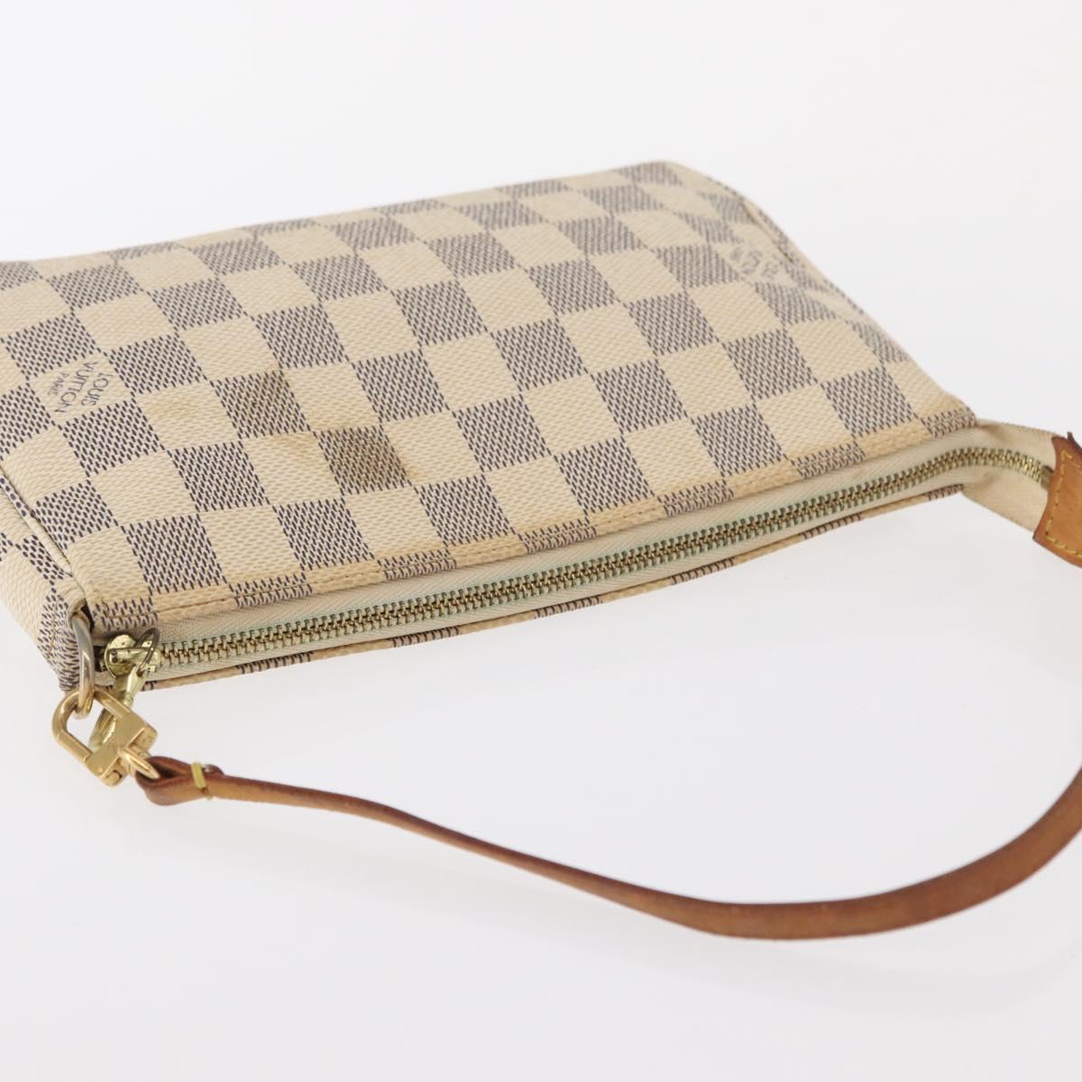 LOUIS VUITTON Damier Azur Pochette Accessoires Pouch N51986 LV Auth 151289