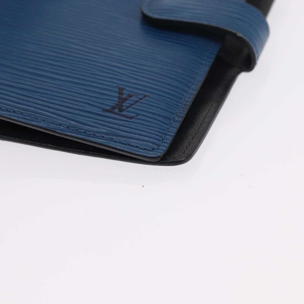 LOUIS VUITTON Epi Agenda PM Day Planner Cover Blue R20055 LV Auth 151290A