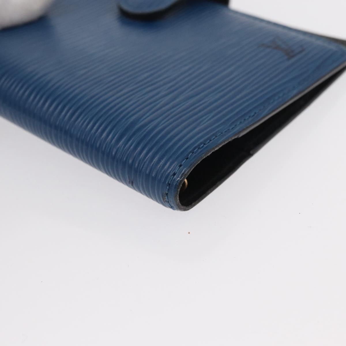 LOUIS VUITTON Epi Agenda PM Day Planner Cover Blue R20055 LV Auth 151290