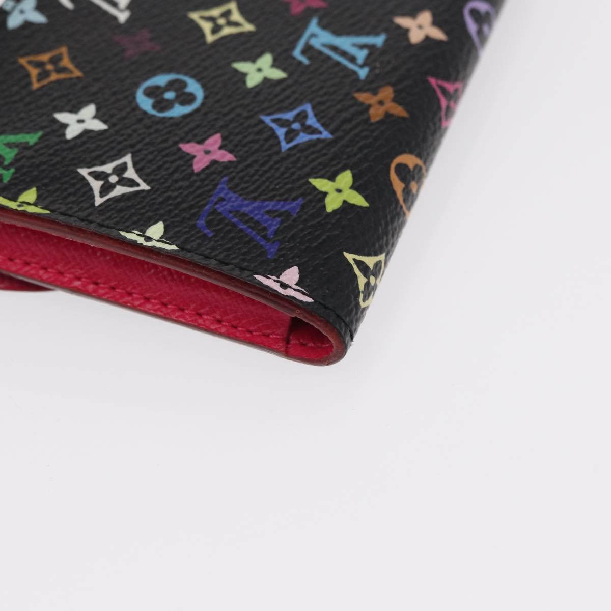 LOUIS VUITTON Multicolor Envelope Carte de Visite Black M66561 LV Auth 151293