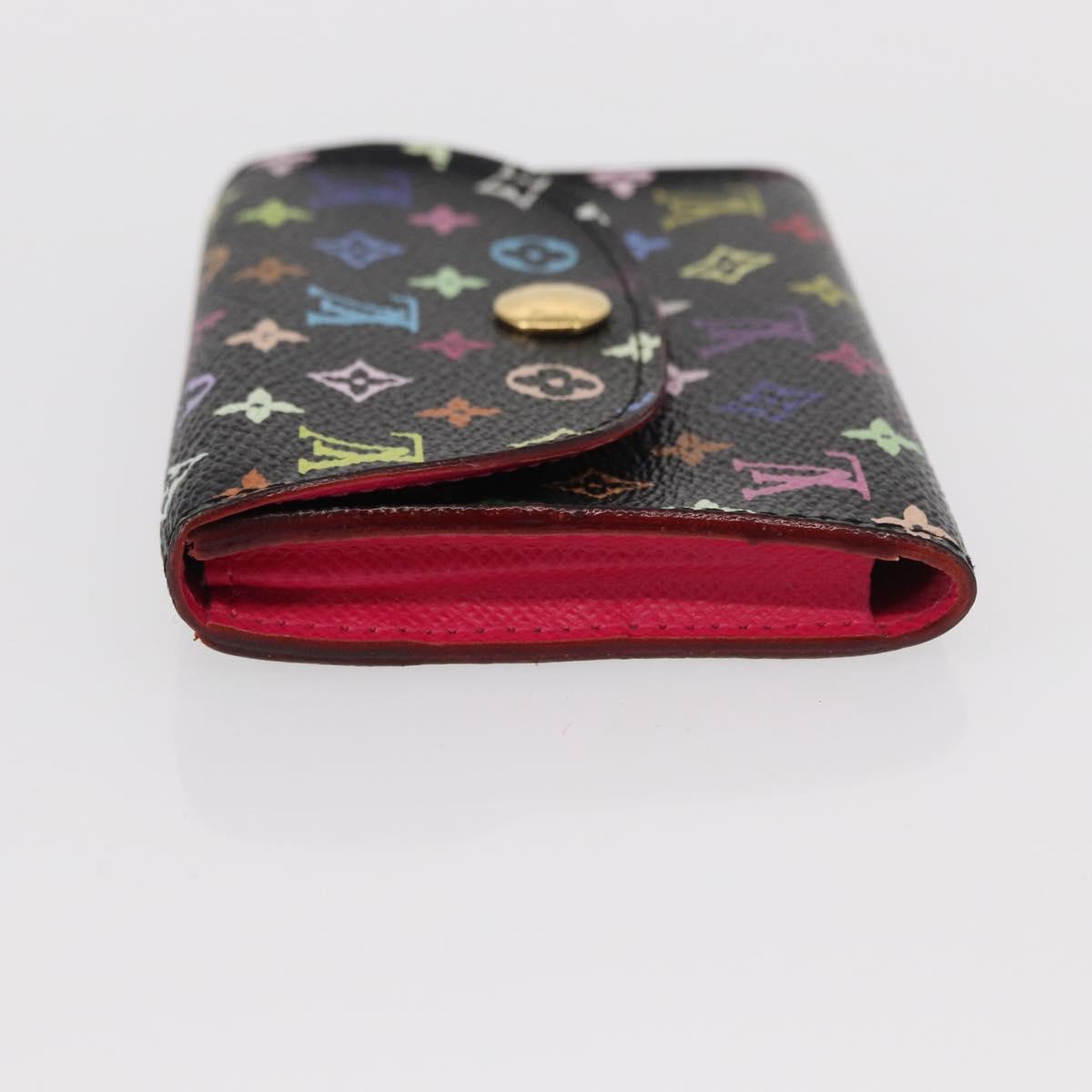 LOUIS VUITTON Multicolor Envelope Carte de Visite Black M66561 LV Auth 151293