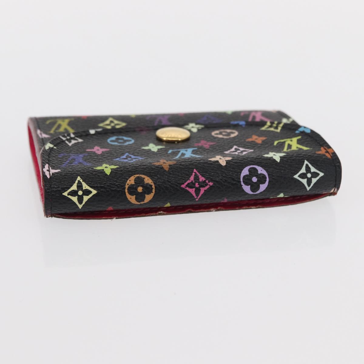 LOUIS VUITTON Multicolor Envelope Carte de Visite Black M66561 LV Auth 151293