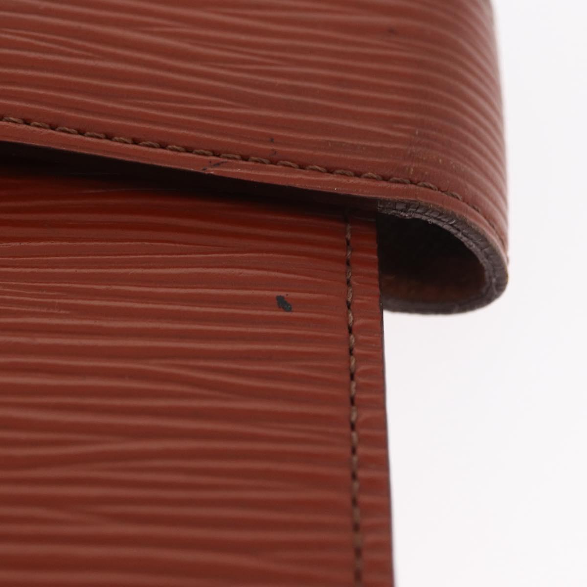 LOUIS VUITTON Epi Agenda GM Day Planner Cover Brown R20213 LV Auth 151294