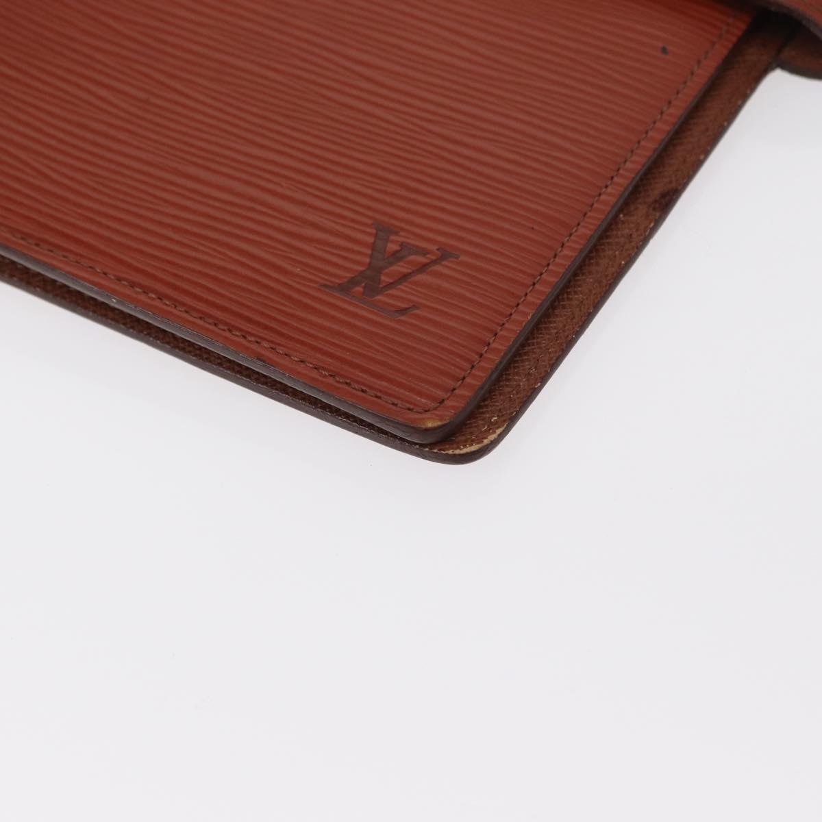 LOUIS VUITTON Epi Agenda GM Day Planner Cover Brown R20213 LV Auth 151294