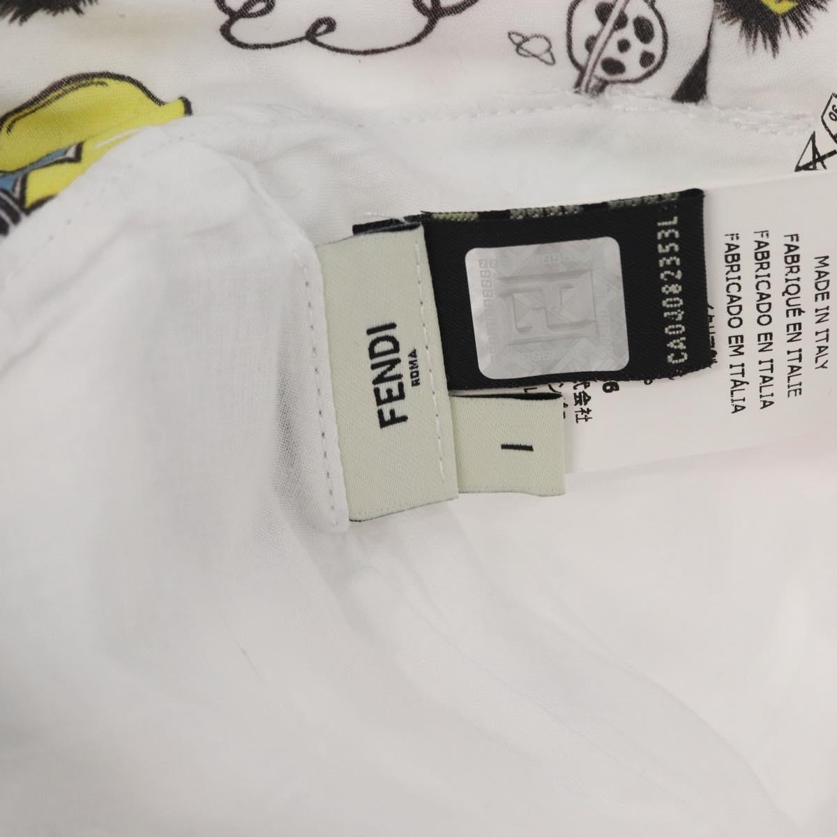 FENDI Baby Hats cotton White Auth 151306