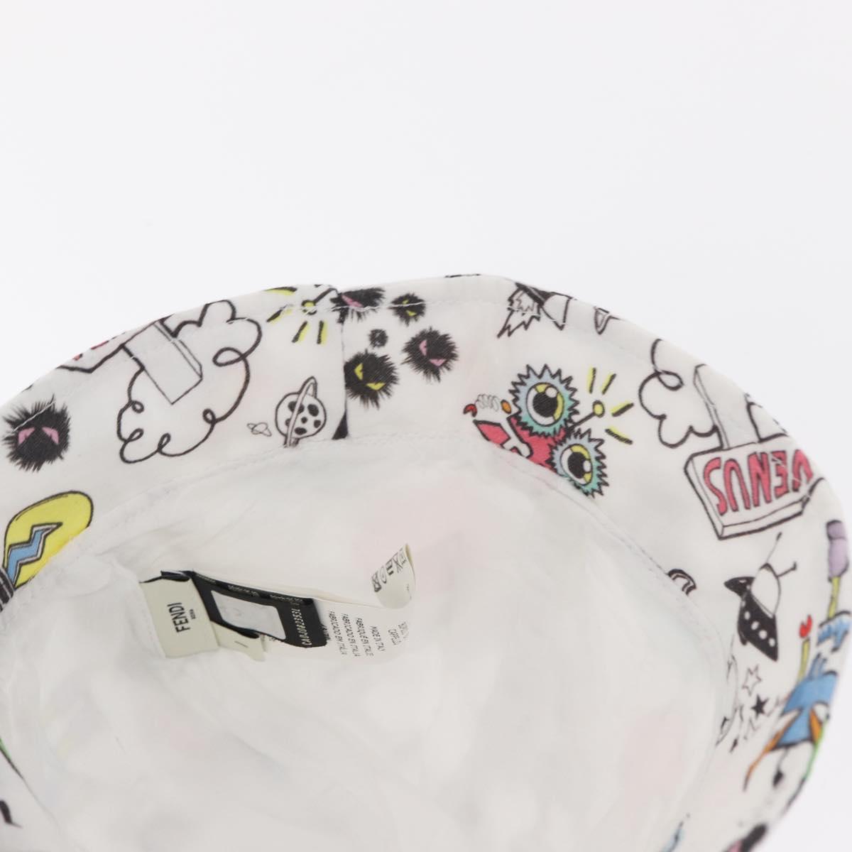 FENDI Baby Hats cotton White Auth 151306